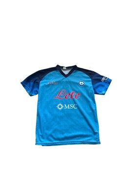 Napoli Lete Soccer Jersey in Sky Blue & Navy